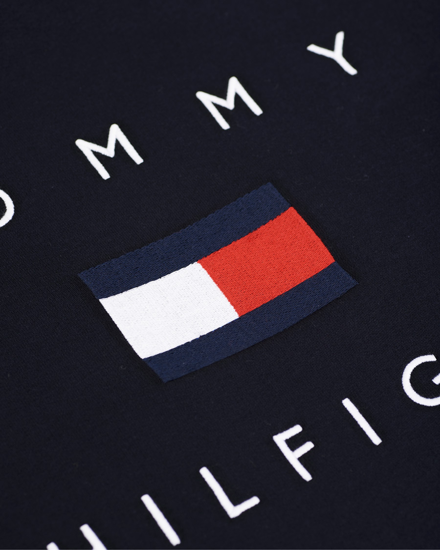 Herre | Gensere | Tommy Hilfiger | Flag Logo Hoodie Desert Sky