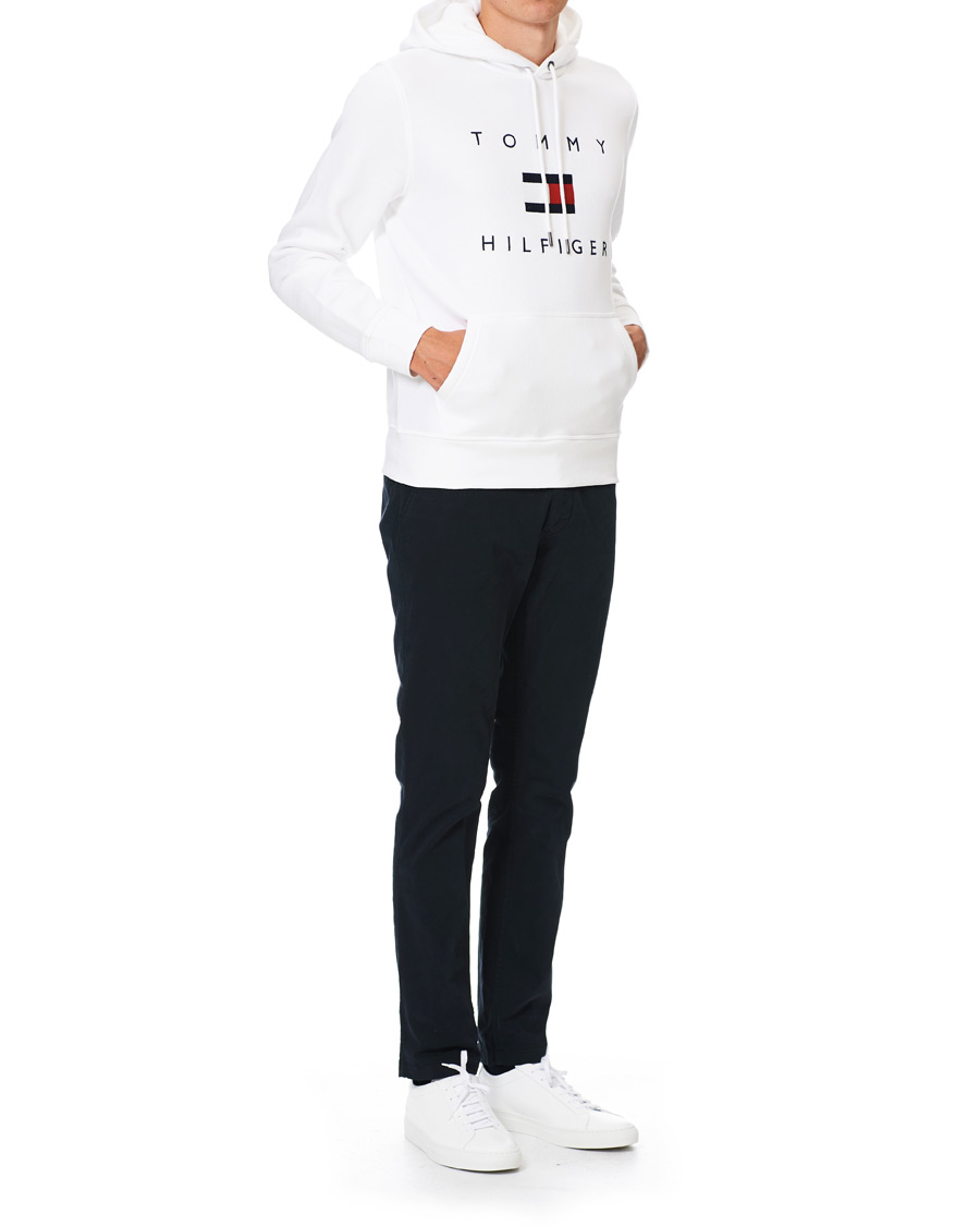 Herre | Gensere | Tommy Hilfiger | Flag Logo Hoodie White