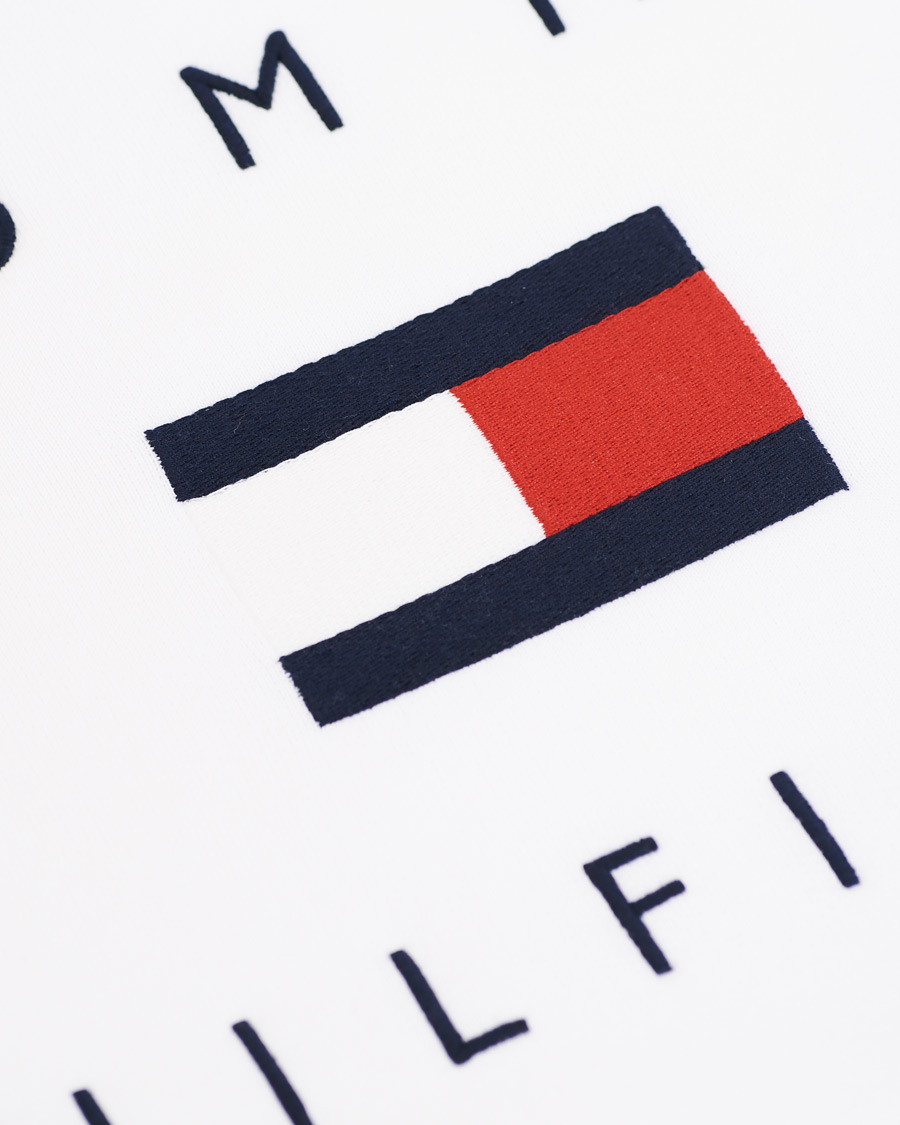 Herre | Gensere | Tommy Hilfiger | Flag Logo Hoodie White