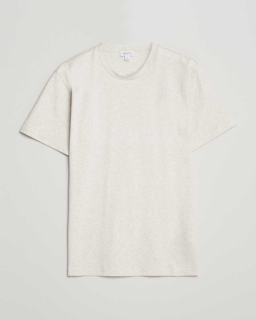 Herre | T-Shirts | Sunspel | Riviera Organic Tee Archive White