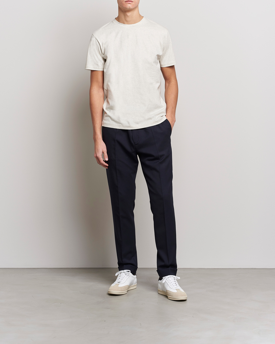 Herre | T-Shirts | Sunspel | Riviera Midweight T-Shirt Archive White
