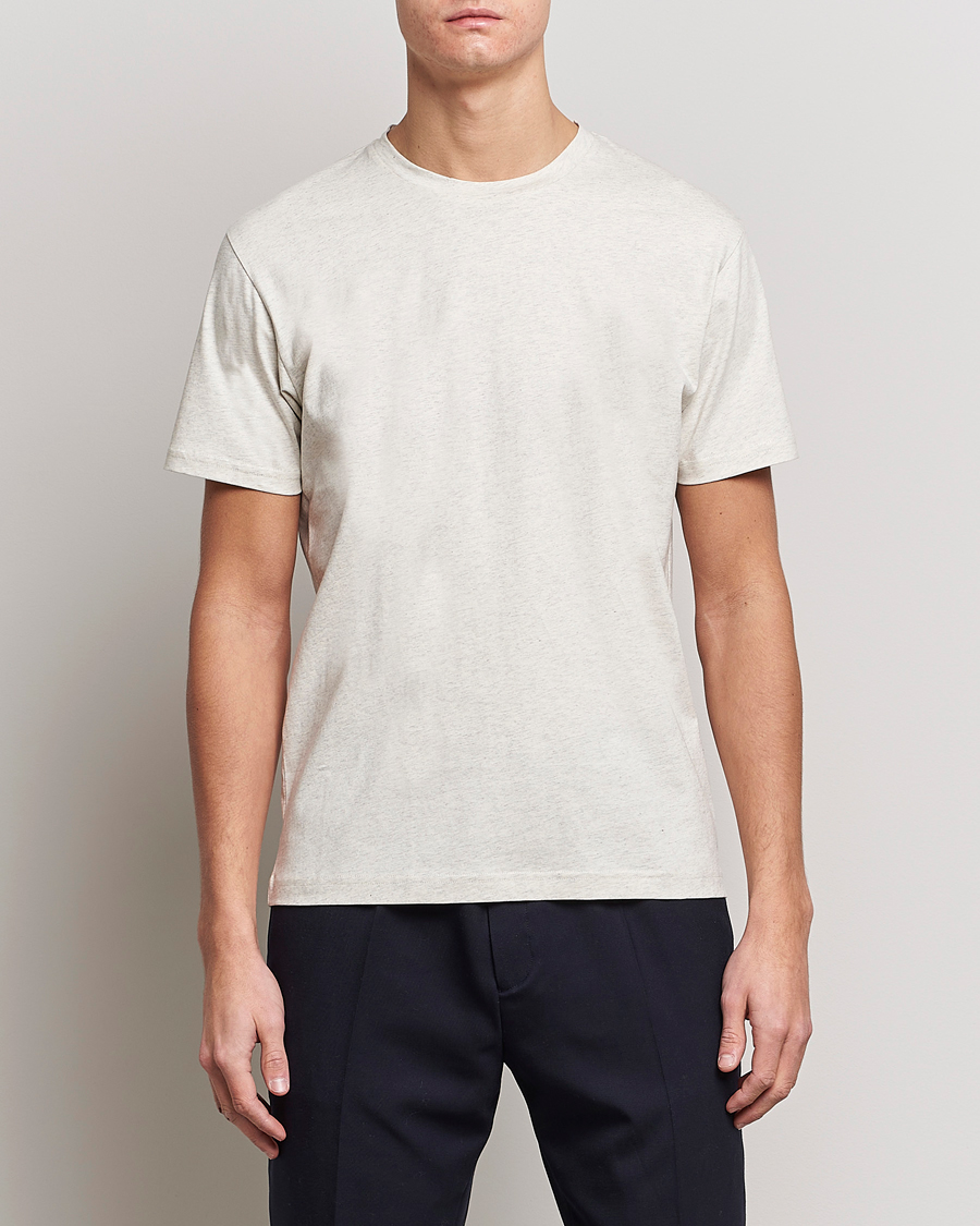 Herre | T-Shirts | Sunspel | Riviera Midweight T-Shirt Archive White
