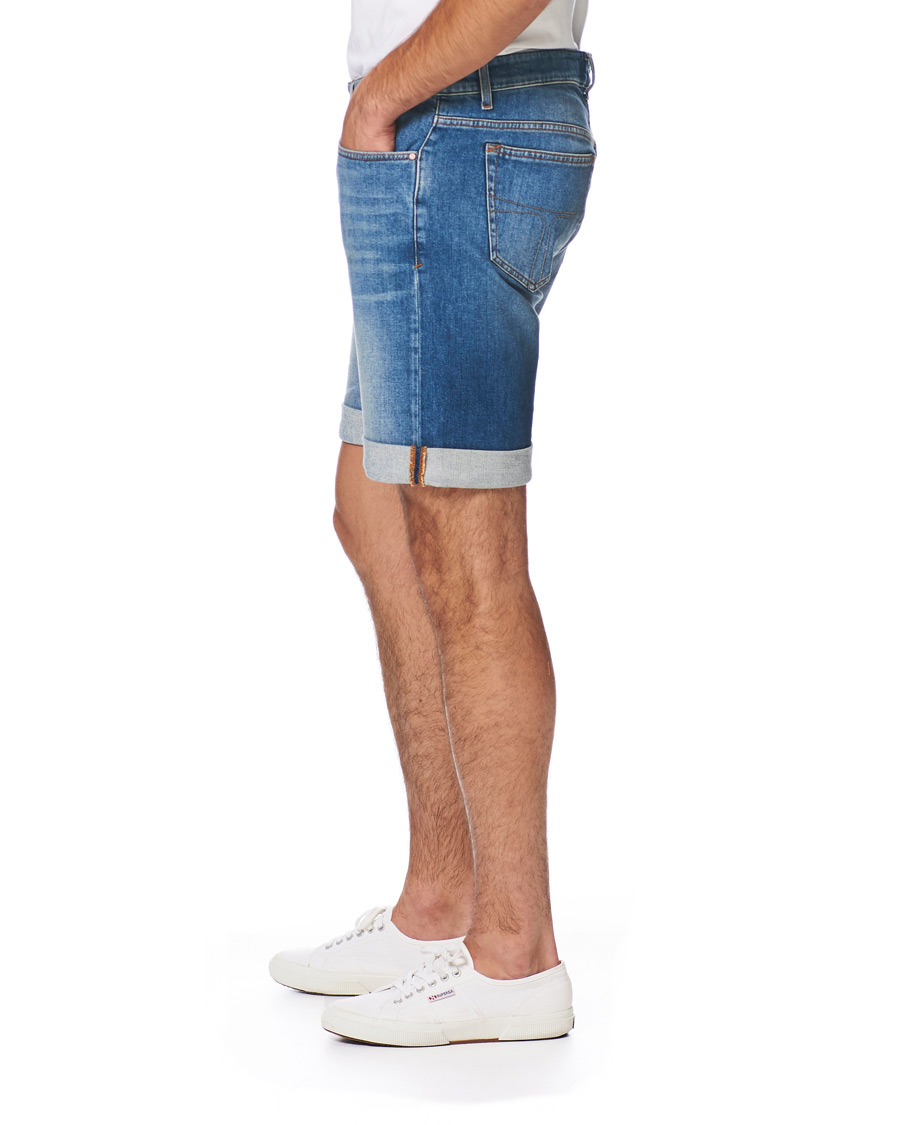 Herre | Shorts | Tiger of Sweden Jeans | Ash Organic Cotton Stretch Denim Shorts Mid Blue