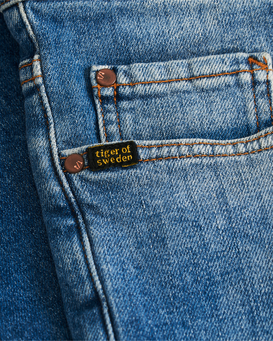 Herre | Shorts | Tiger of Sweden Jeans | Ash Organic Cotton Stretch Denim Shorts Mid Blue