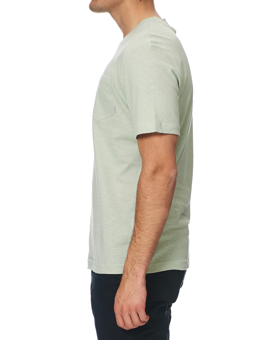 Herre | T-Shirts | Tiger of Sweden | Didelot Linen Crew Neck Tee Soft Mimosa