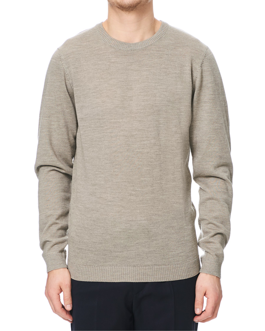 Herre | Gensere | A Day's March | Classic Merino Crew Neck Sand