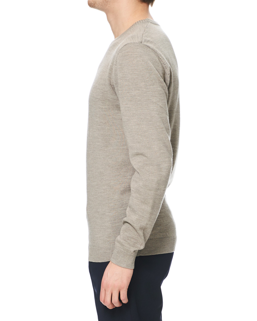 Herre | Gensere | A Day's March | Classic Merino Crew Neck Sand