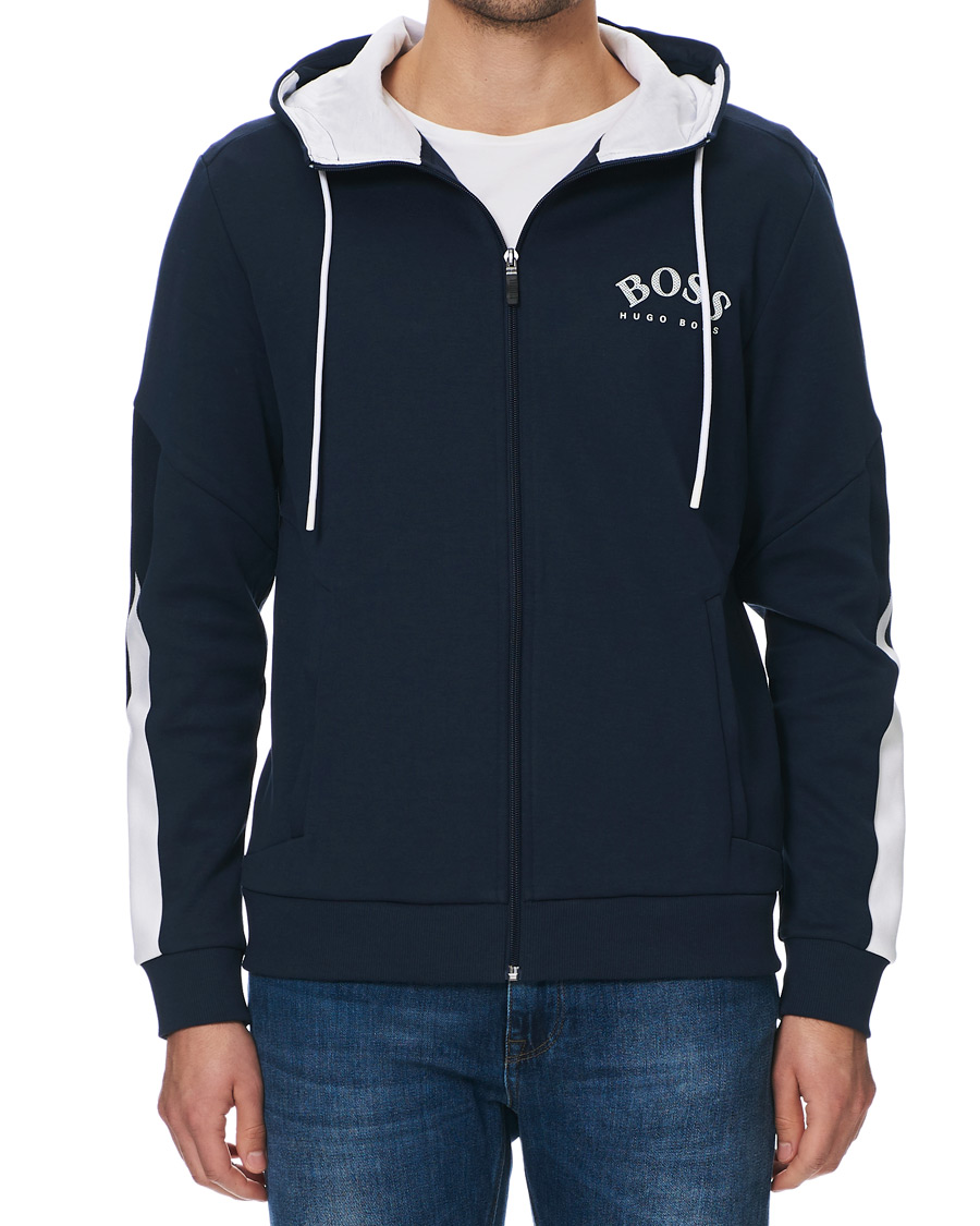 Herre | Gensere | BOSS GREEN | BOSS Athleisure Saggy Full-Zip Hoodie Navy