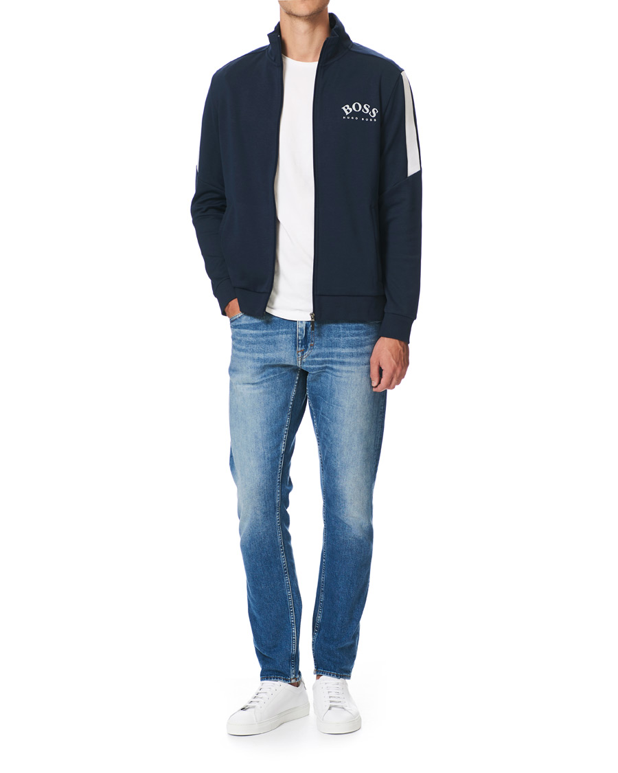 Herre | Gensere | BOSS GREEN | BOSS Athleisure Skaz Full-Zip Sweater Navy