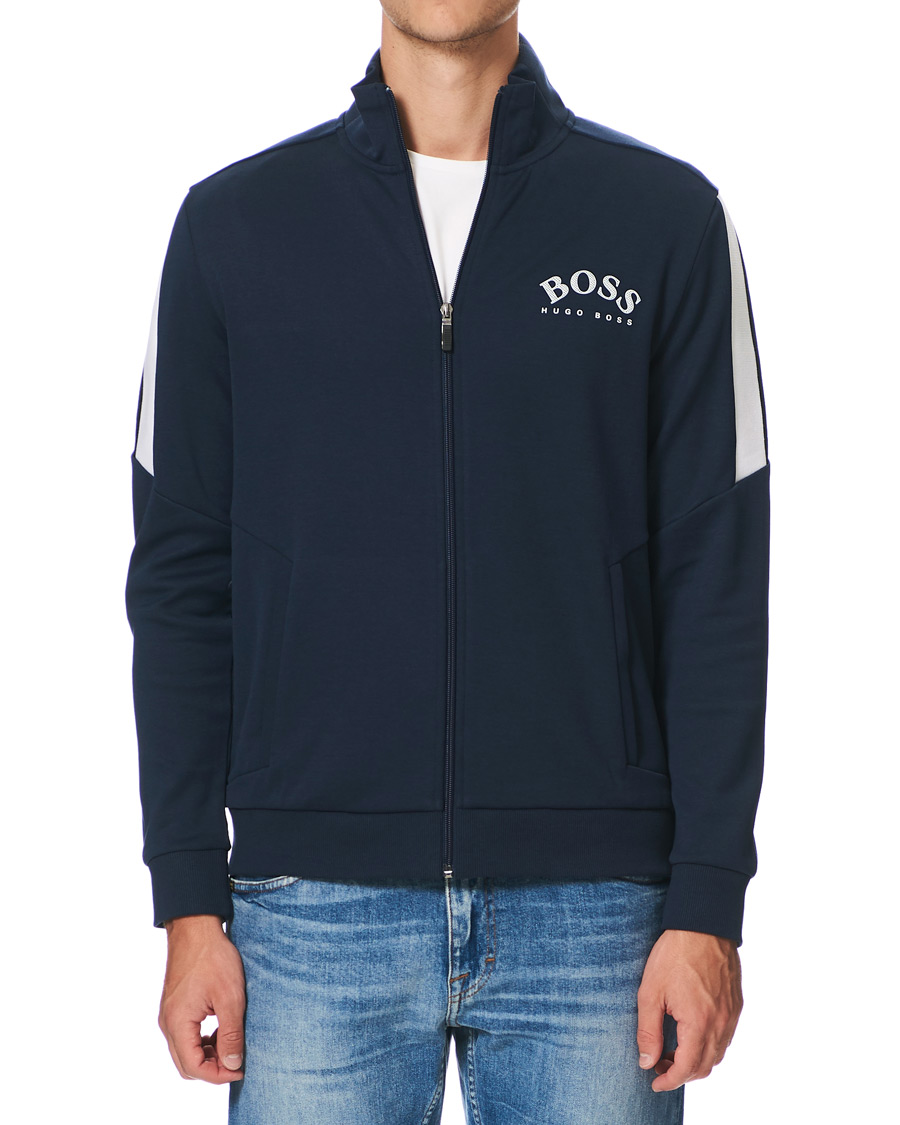Herre | Gensere | BOSS GREEN | BOSS Athleisure Skaz Full-Zip Sweater Navy