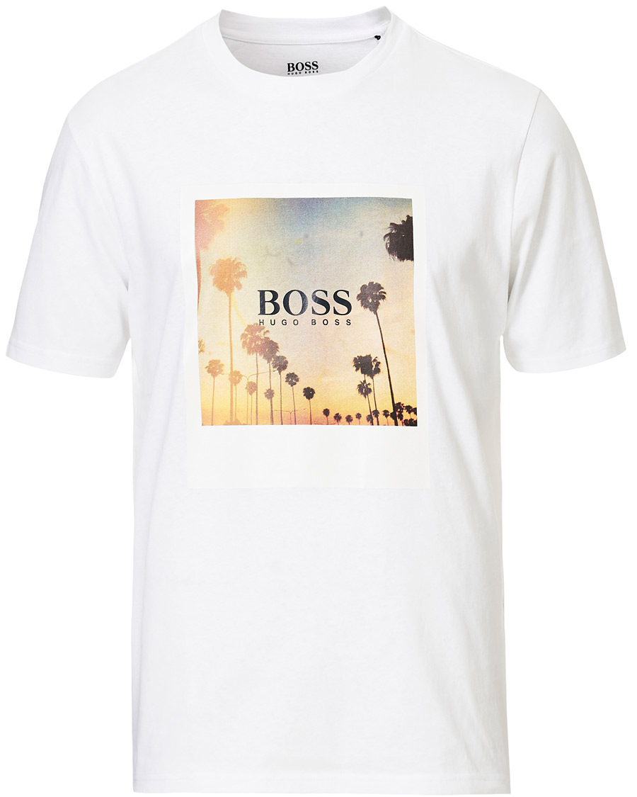 Herre | T-Shirts | BOSS ORANGE | BOSS Casual Photo Summer Print Crew Neck Tee White