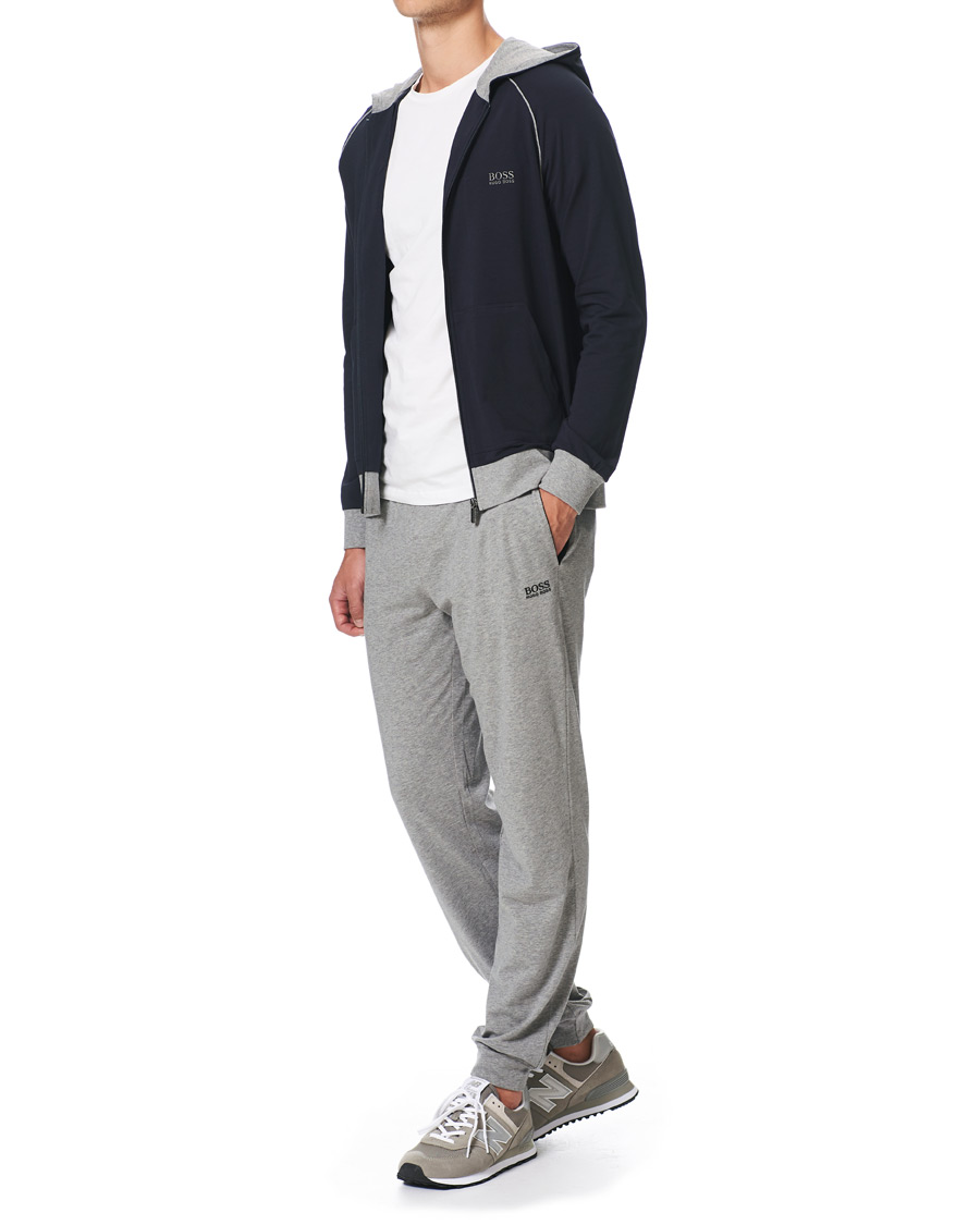 Herre | Gensere | BOSS BLACK | BOSS Mix & Match Full Zip Hoodie Dark Blue