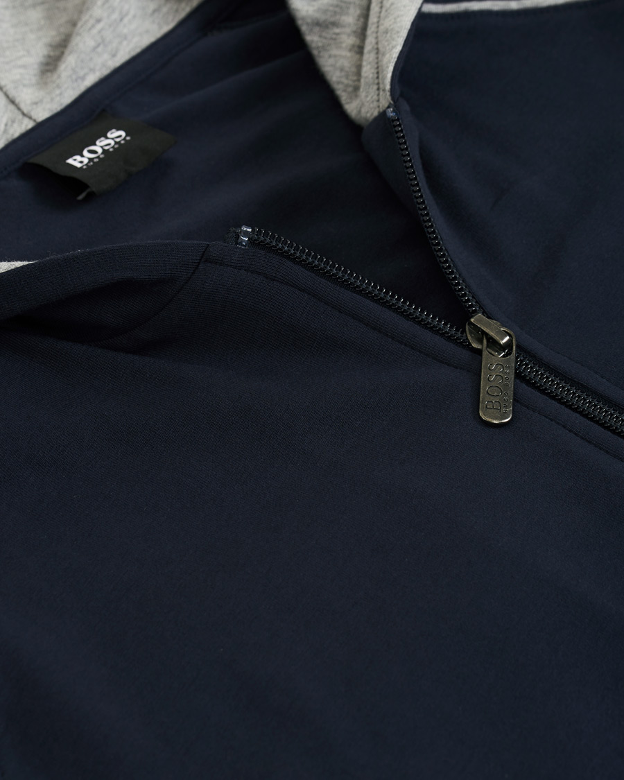 Herre | Gensere | BOSS BLACK | BOSS Mix & Match Full Zip Hoodie Dark Blue