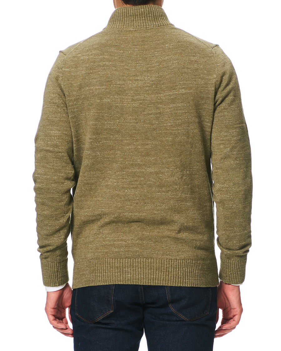 Herre | Gensere | Morris | Randall Cotton Half-Zip Sweater Olive