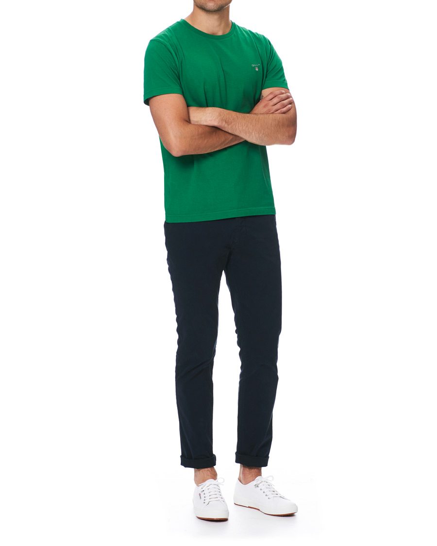 Herre | T-Shirts | GANT | Original Crew Neck Tee Amazon Green