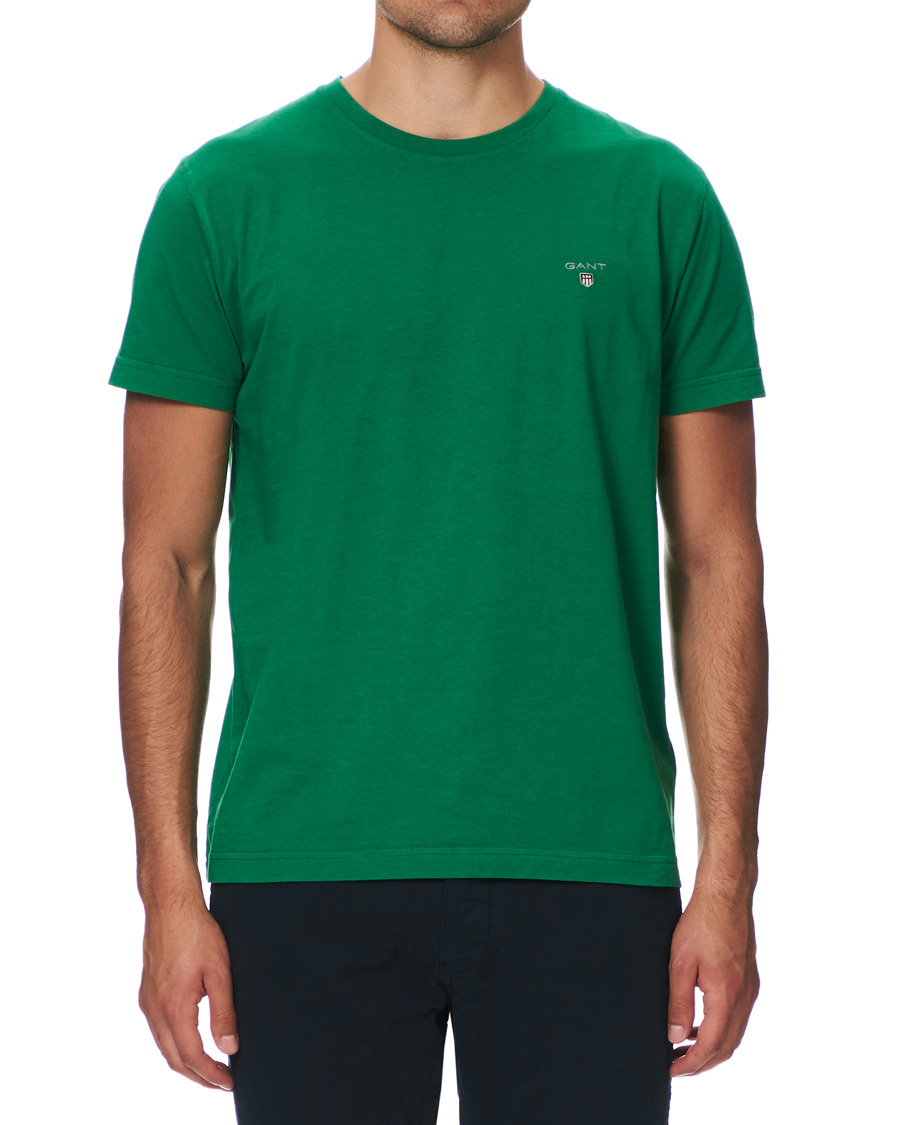 Herre | T-Shirts | GANT | Original Crew Neck Tee Amazon Green