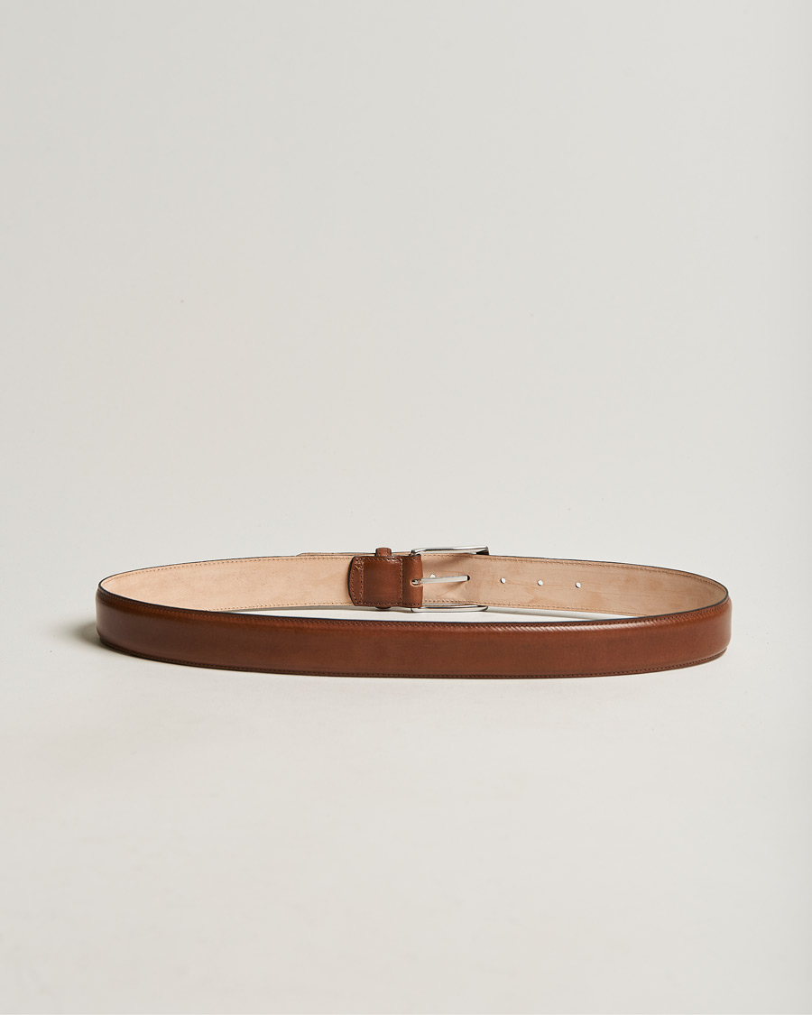 Herre | Loake 1880 Henry Leather Belt 3,3 cm Mahogany | Loake 1880 | Henry Leather Belt 3,3 cm Mahogany