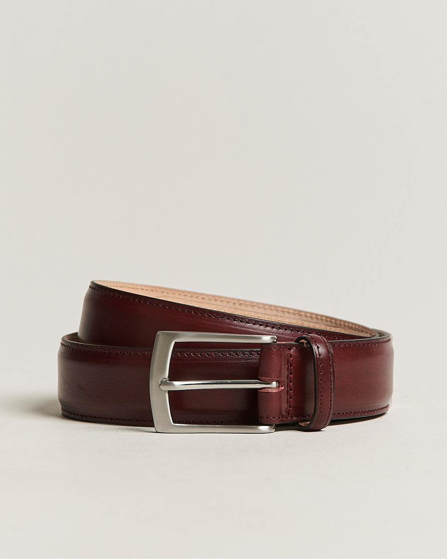 Herre | Belter | Loake 1880 | Henry Leather Belt 3,3 cm Burgundy