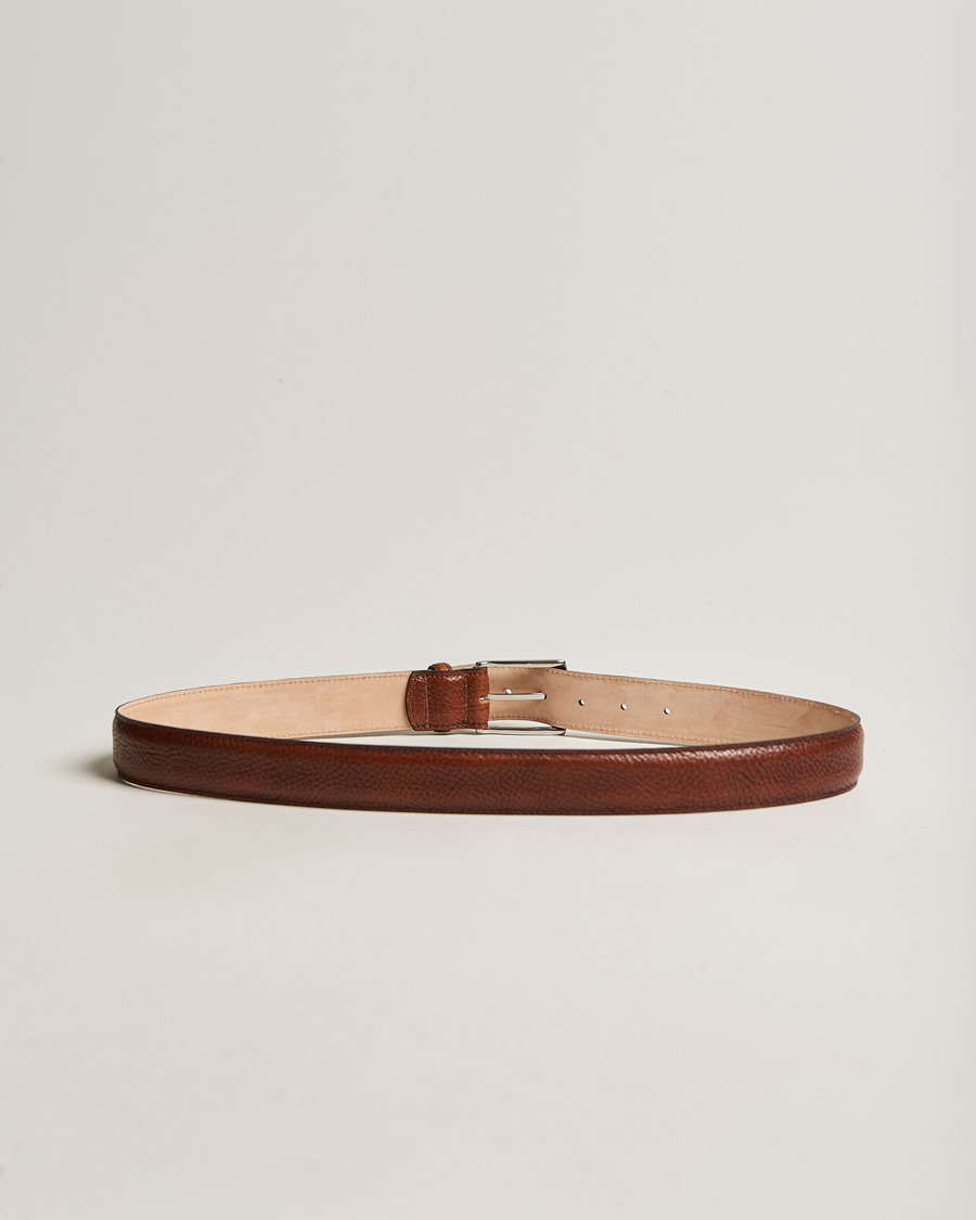 Herre | Belter | Loake 1880 | Henry Grained Leather Belt 3,3 cm Mahogany