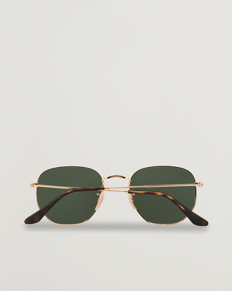 Herre | Solbriller | Ray-Ban | 0RB3548N Hexagonal Sunglasses Gold/Green