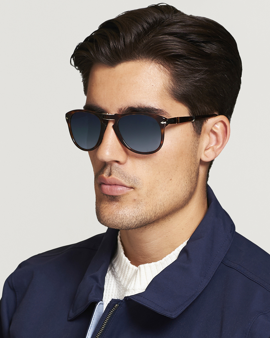 Herre |  | Persol | 0PO0714 Folding Sunglasses Havana/Blue Gradient