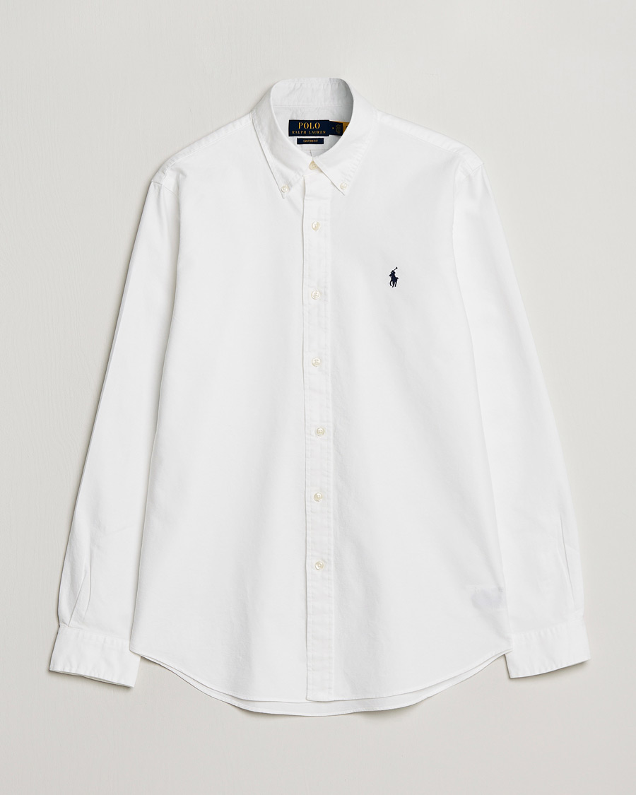Herre | Oxfordskjorter | Polo Ralph Lauren | Custom Fit Garment Dyed Oxford Shirt White