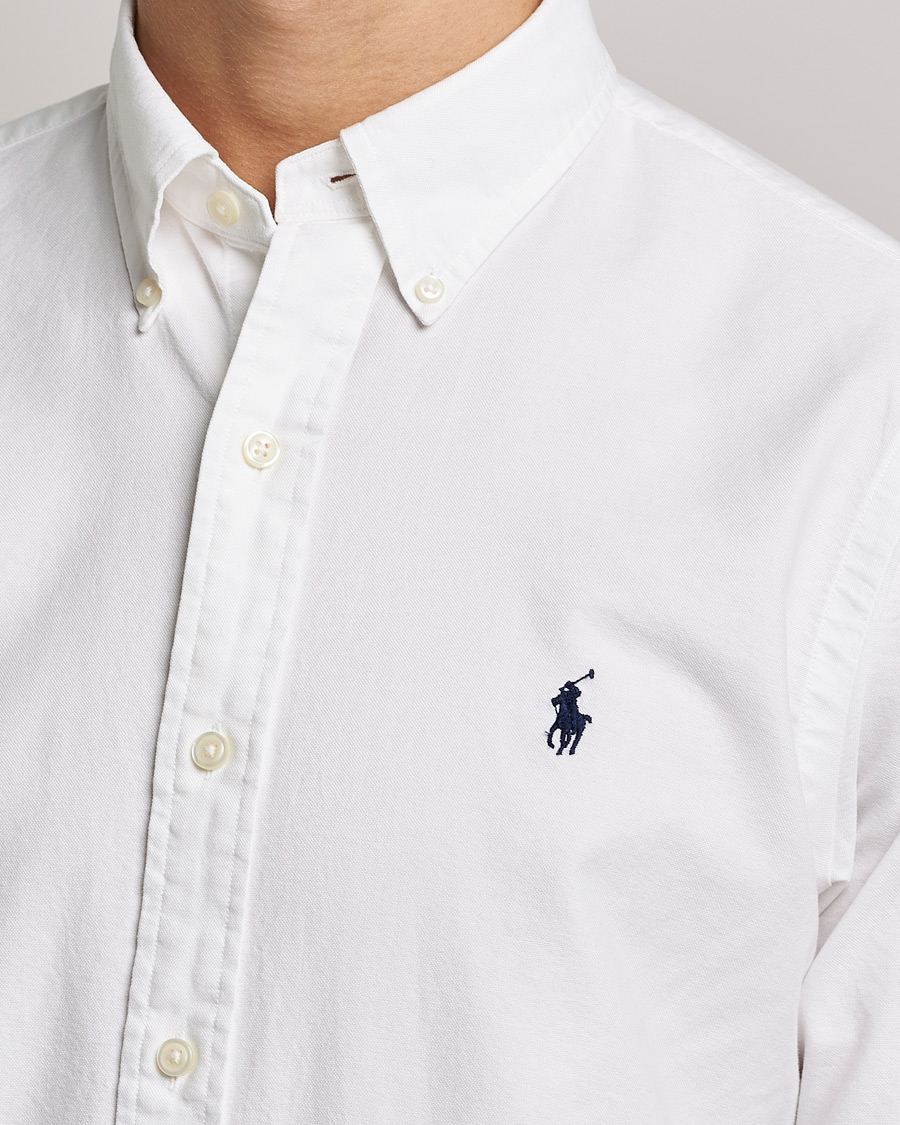 Herre | Skjorter | Polo Ralph Lauren | Custom Fit Garment Dyed Oxford Shirt White