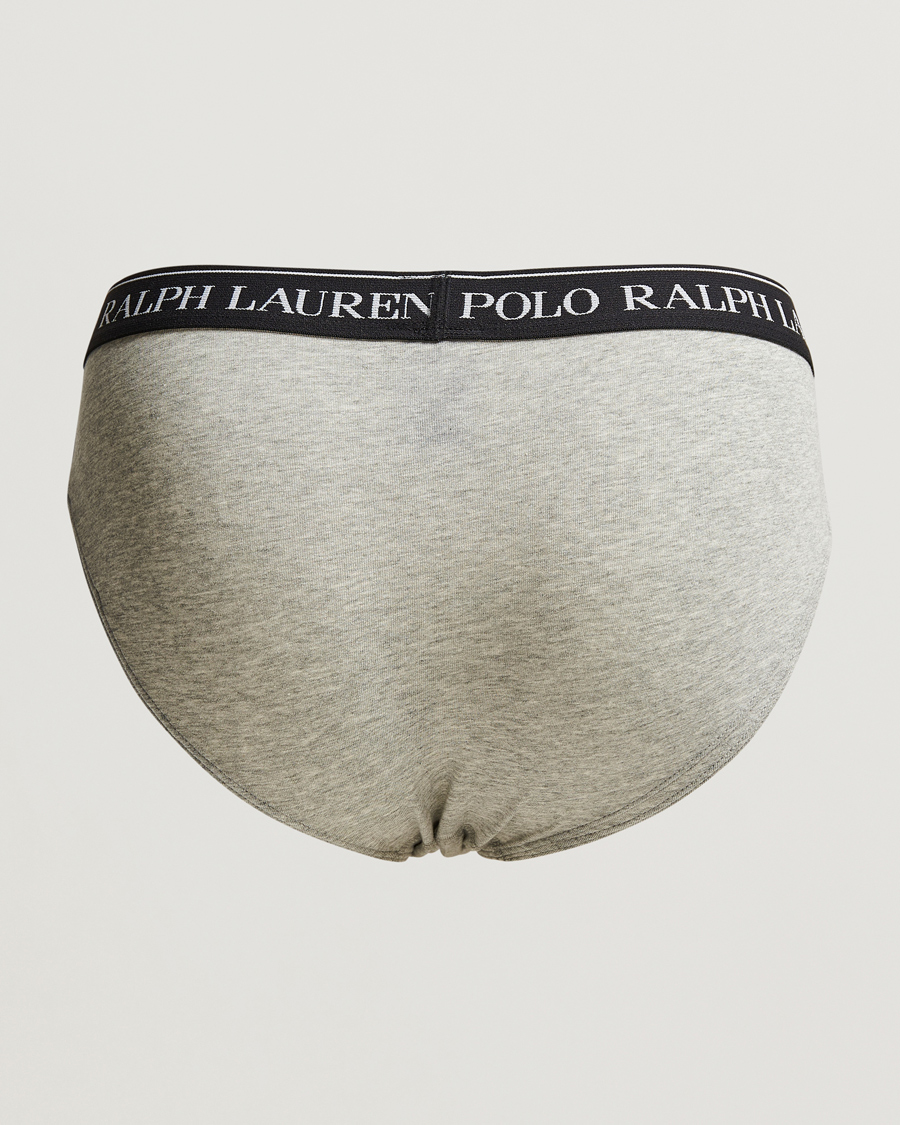 Herre | Briefs | Polo Ralph Lauren | 3-Pack Low Rise Brief Black/White/Grey