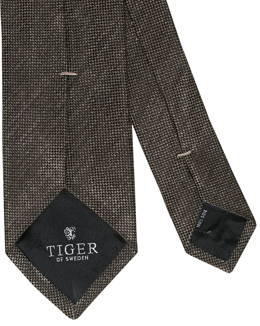 Herre | Tiger of Sweden Dolma Silk Tie Dark Honey | Tiger of Sweden | Dolma Silk Tie Dark Honey