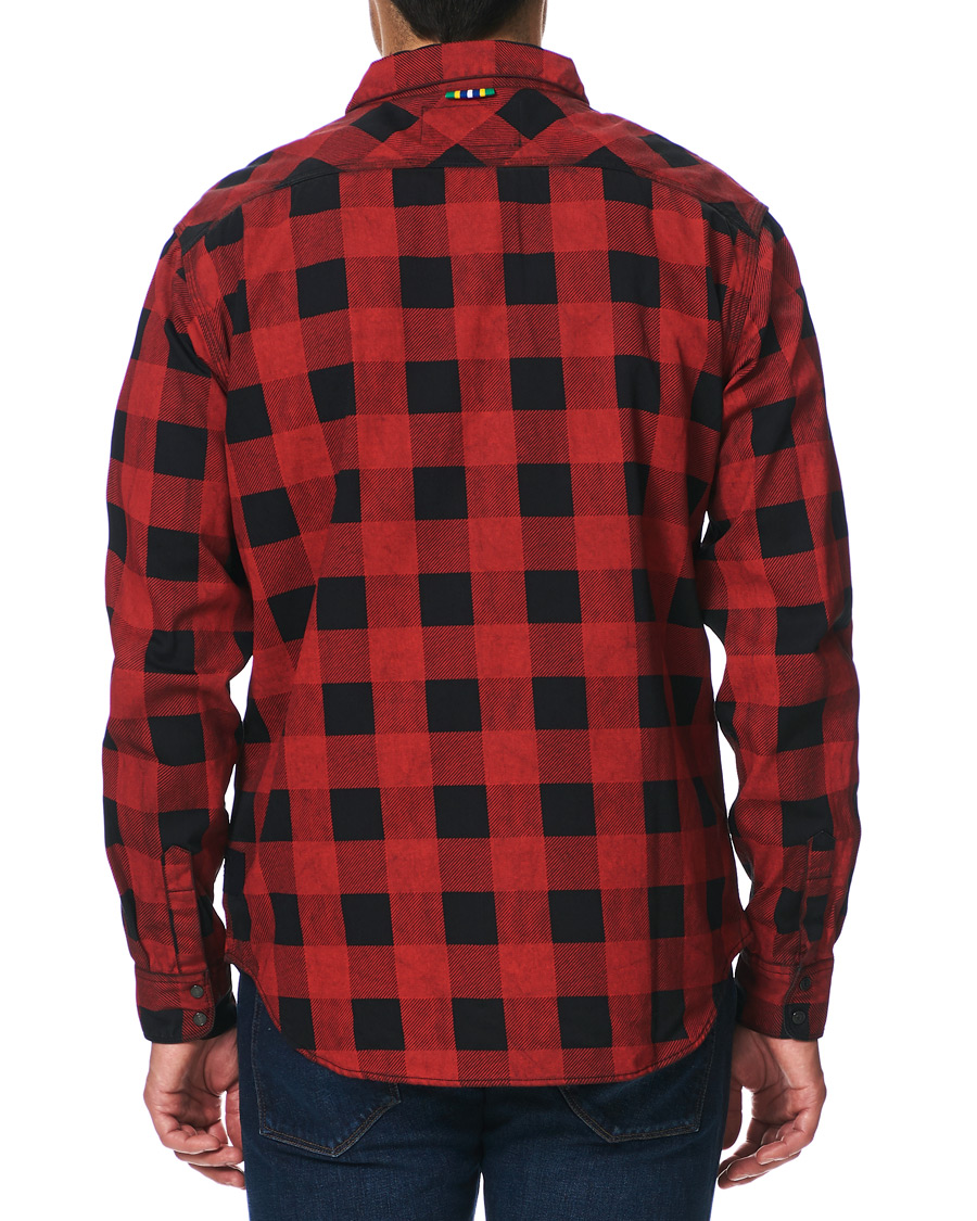 Herre | Skjorter | Replay | Neymar JR Check Full Zip Overshirt Black/Red