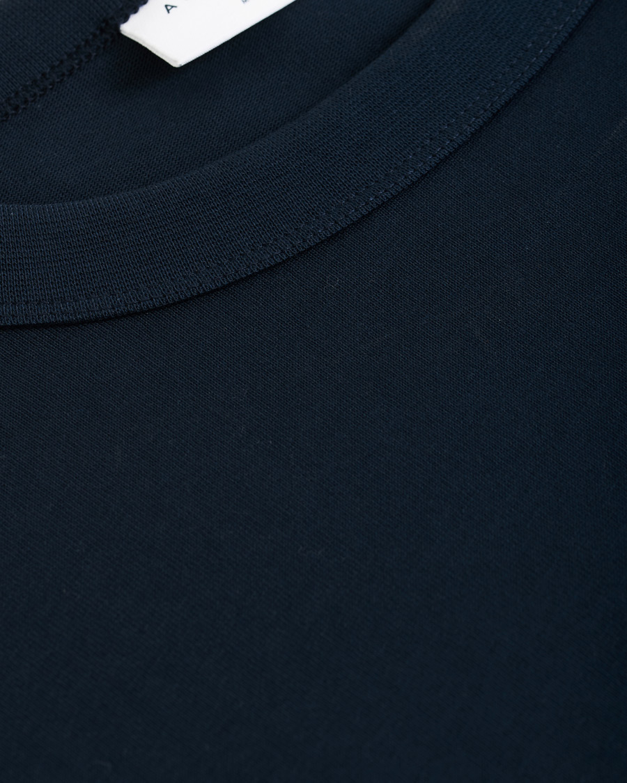 Herre | T-Shirts | A Day's March | Heavy Long Sleeve Tee Navy