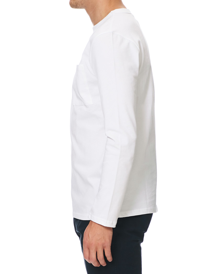 Herre | T-Shirts | A Day's March | Heavy Long Sleeve Tee White
