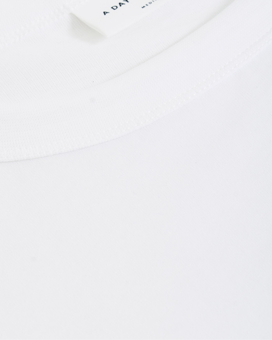 Herre | T-Shirts | A Day's March | Heavy Long Sleeve Tee White