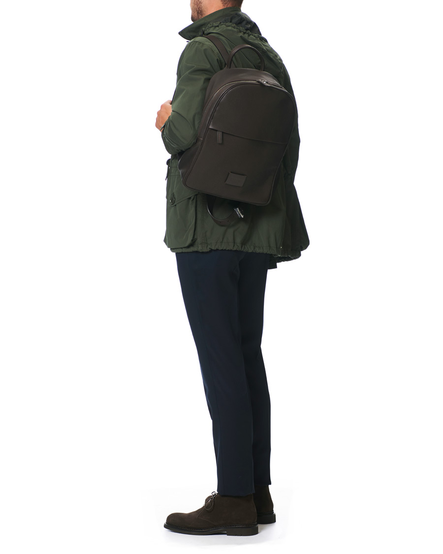Herre | Anderson's Full Grain Leather Backpack Dark Brown | Anderson's | Full Grain Leather Backpack Dark Brown