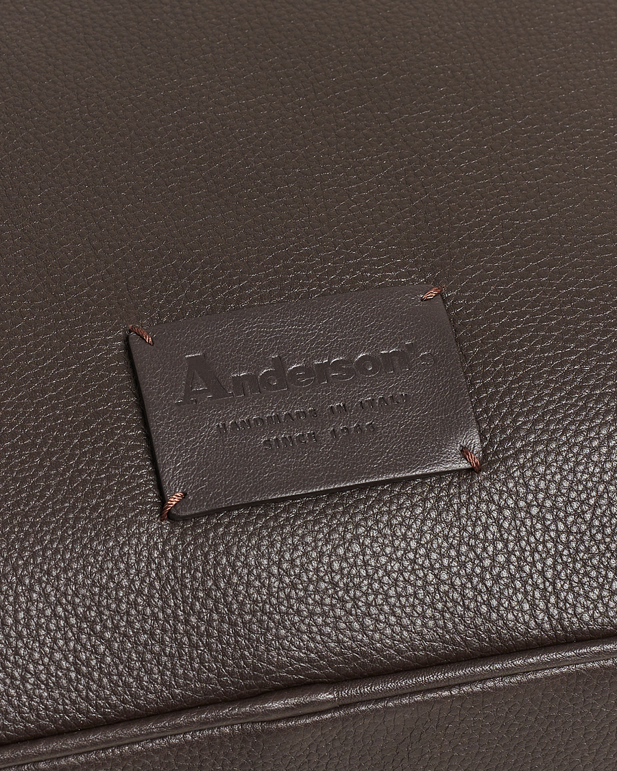 Herre | Vesker | Anderson's | Full Grain Leather Briefcase Dark Brown