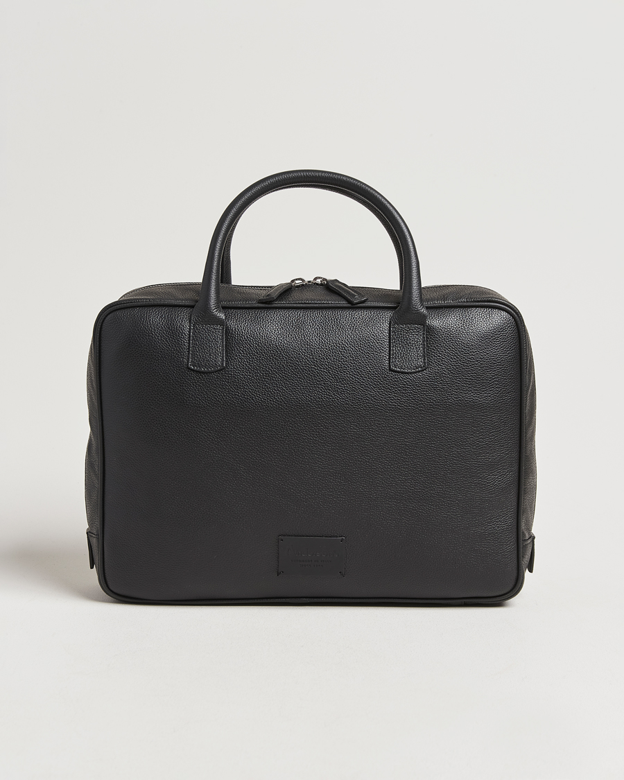 Herre | Vesker | Anderson's | Full Grain Leather Briefcase Black
