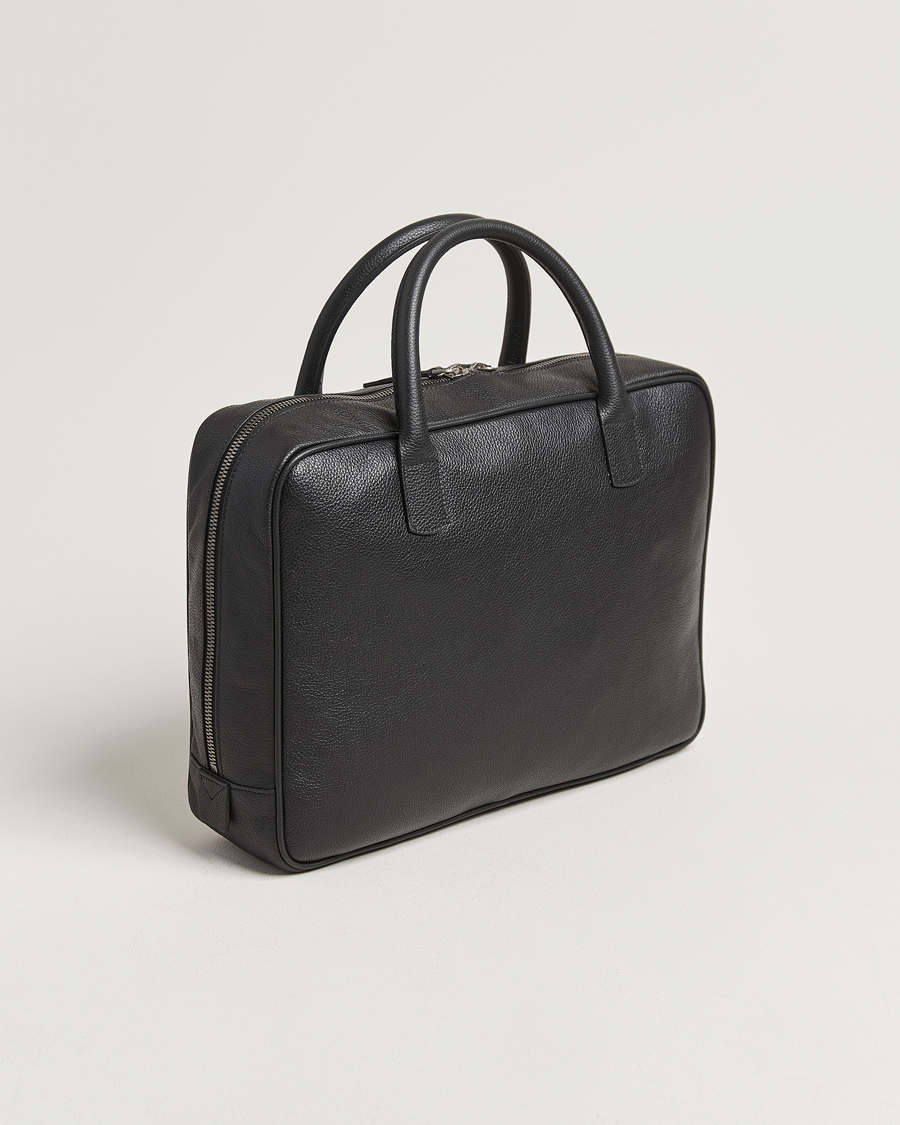 Herre | Vesker | Anderson's | Full Grain Leather Briefcase Black