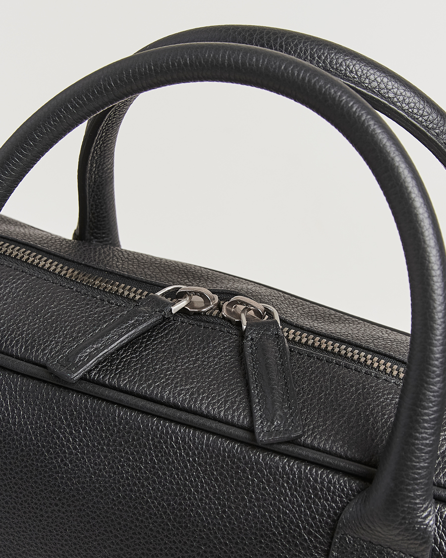 Herre | Vesker | Anderson's | Full Grain Leather Briefcase Black