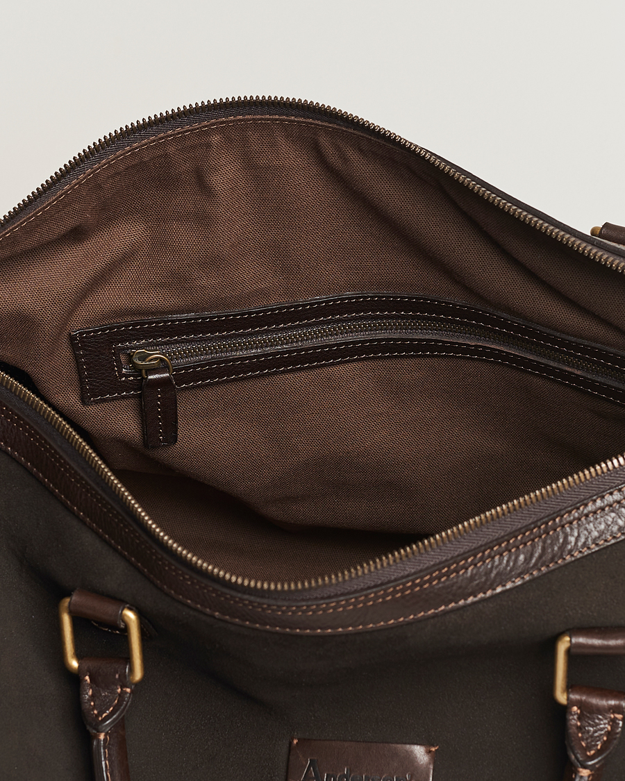 Herre | Vesker | Anderson's | Boston Suede Weekendbag Brown/Brown