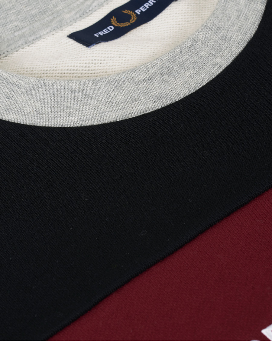 Herre | Gensere | Fred Perry | Embroidered Panel Sweatshirt Marl Grey