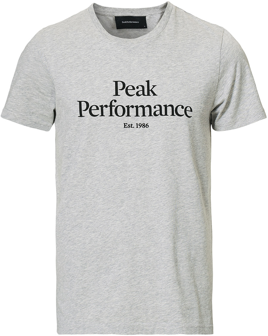 Herre | T-Shirts | Peak Performance | Original Logo Crew Neck Tee Light Grey Melange