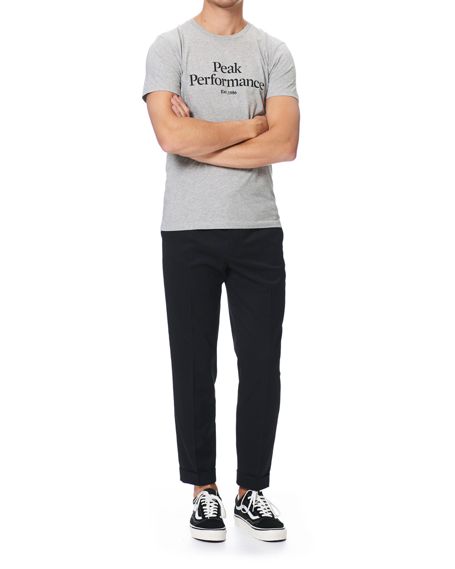 Herre | T-Shirts | Peak Performance | Original Logo Crew Neck Tee Light Grey Melange