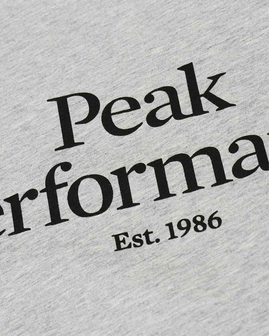 Herre | T-Shirts | Peak Performance | Original Logo Crew Neck Tee Light Grey Melange