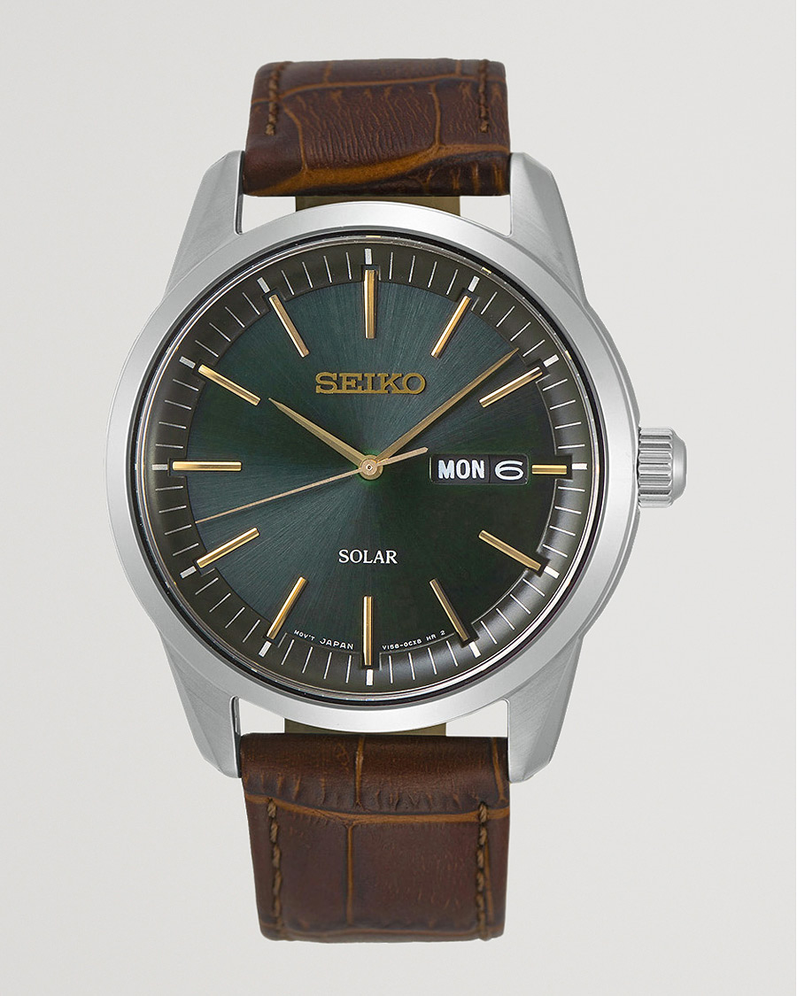 Herre | Seiko Solar 40mm Sapphire/Green Dial | Seiko | Solar 40mm Sapphire/Green Dial