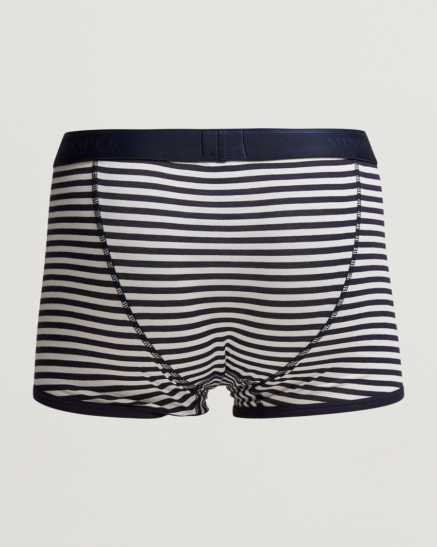 Herre | Undertøy | Sunspel | Superfine Two Button Cotton Navy/White