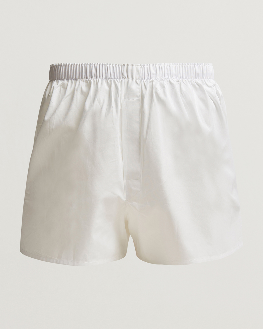 Herre | Underklær | Sunspel | Classic Woven Cotton Boxer Shorts White