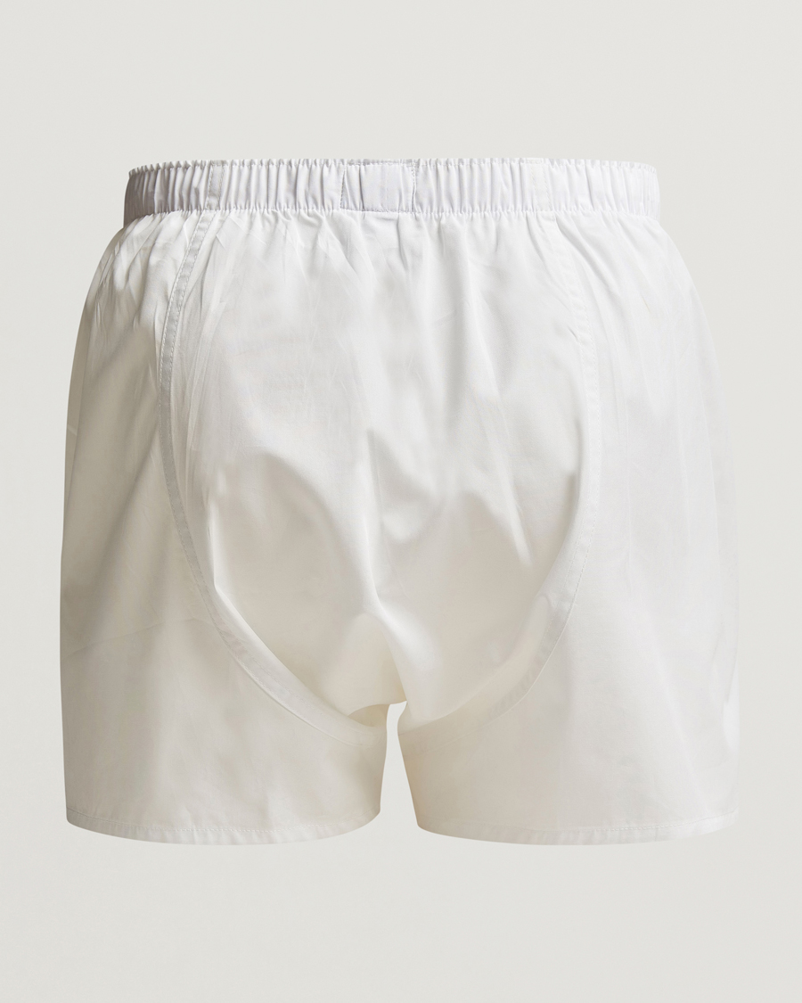 Herre | Best of British | Sunspel | Classic Woven Cotton Boxer Shorts White