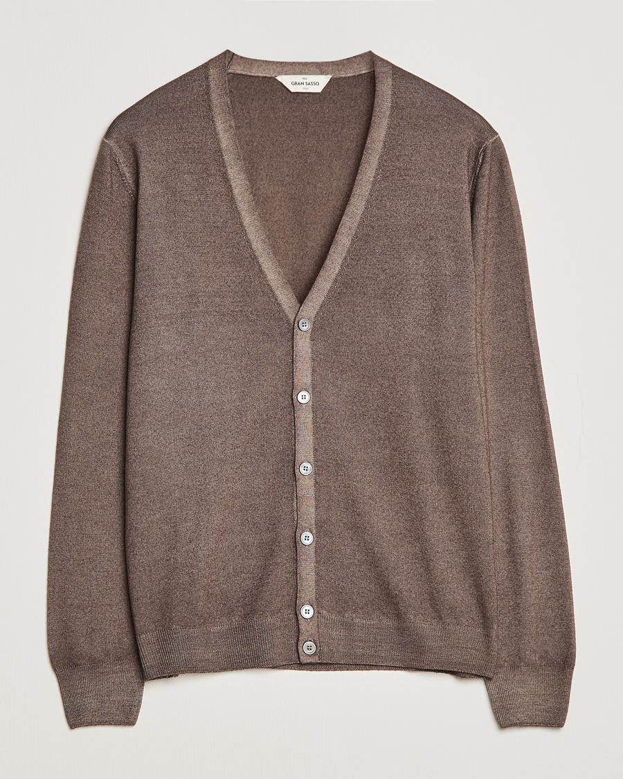 Herre | Gensere | Gran Sasso | Vintage Merino Fashion Fit Cardigan Beige