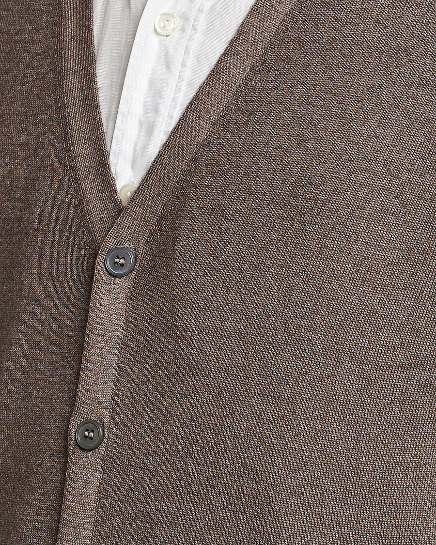 Herre | Gensere | Gran Sasso | Vintage Merino Fashion Fit Cardigan Beige