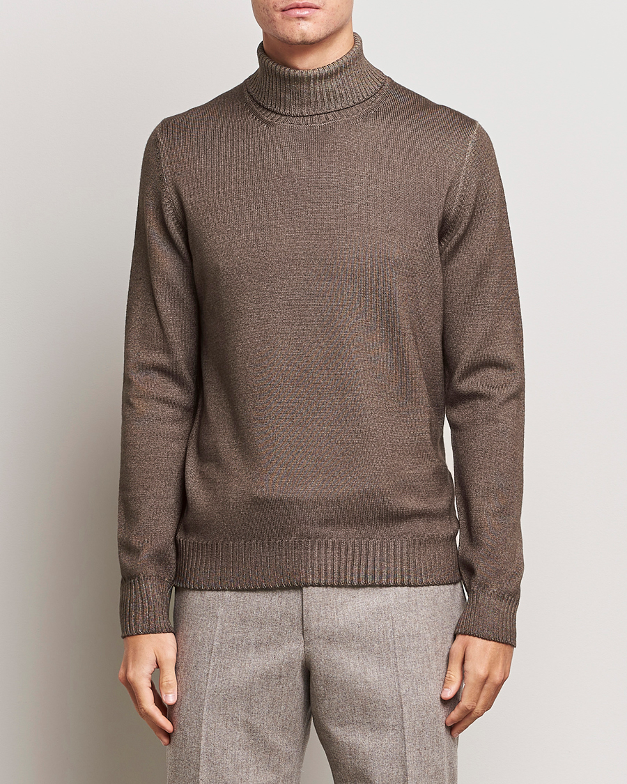 Herre | Gensere | Gran Sasso | Vintage Merino Fashion Fit Polo Beige